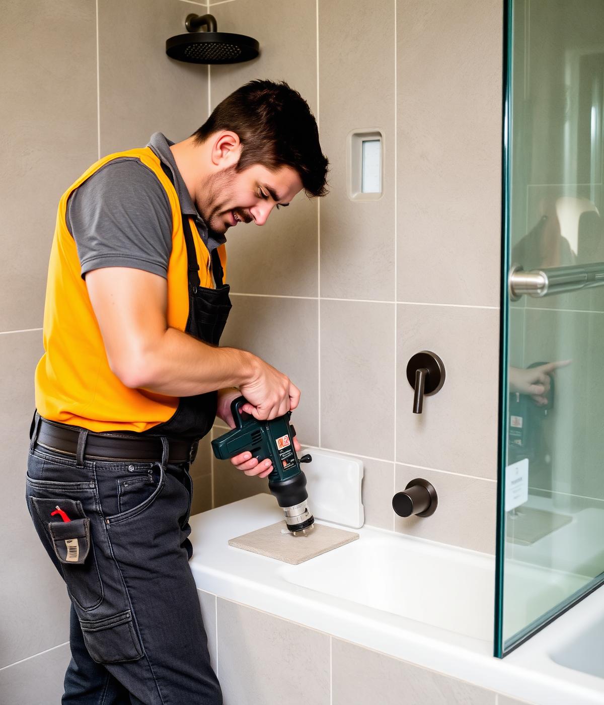 Installer at work
