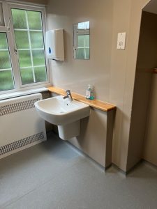 A sink in a bathroom